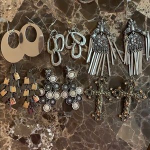 Silver and bronze earring bundle